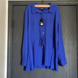 Blue DKNY Blouse With Tags